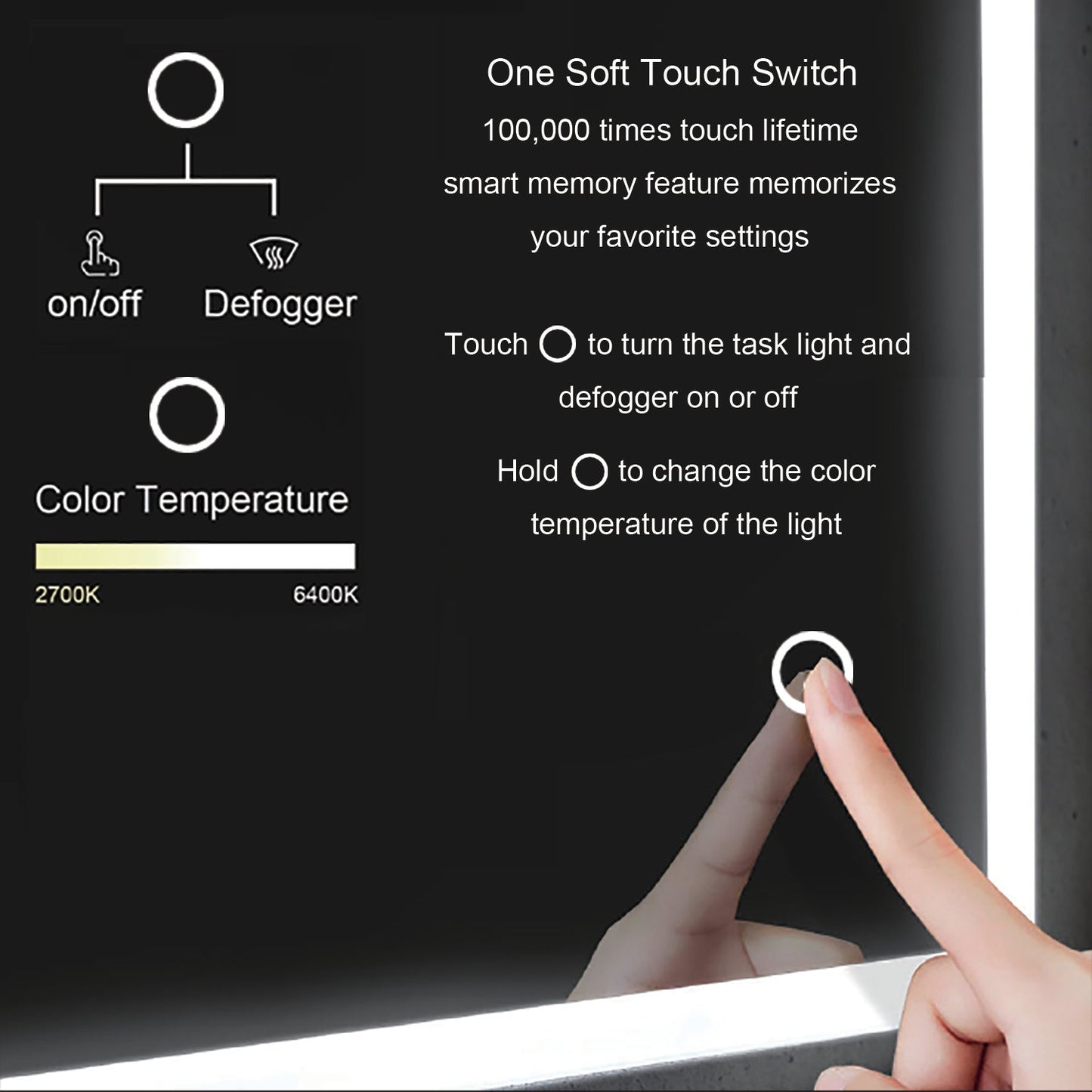Blossom Lyra 24 x 30 Inch LED Mirror - LED M8 2430