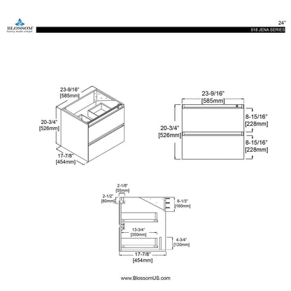 Blossom Jena 24 Inch Bathroom Vanity - V8018 24 23