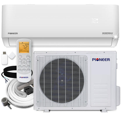 Pioneer Diamante Ultra 9,000 BTU 23 SEER2 Ductless Mini-Split Inverter++ Energy-Star Wi-Fi Air Conditioner Heat Pump Full Set 115V with 16 Ft. Kit - WYT009ALFI22RL